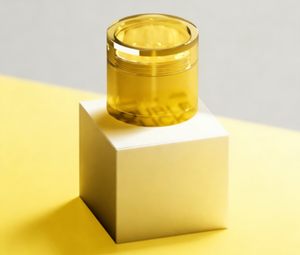 Envase de plástico acrílico amarillo de 10g 30g 50g para crema facial, transparente, grueso, de doble capa, con tapa, para cosméticos. - Product Image 2