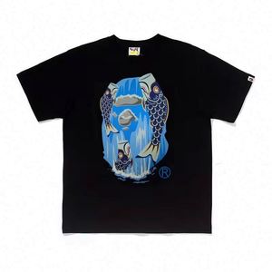 Camiseta de Hombre de Corte Regular con Cuello Redondo y Manga Corta, 100% Algodón Tejido, con Estampado de Logotipo de Mono de Dibujos Animados - Product Image 2