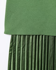 TAOP & ZA 2025 autunno nuovo temperamento moda sottile <span class=keywords><strong>in</strong></span> <span class=keywords><strong>maglia</strong></span> piccola plissettata Splicing abito lungo <span class=keywords><strong>verde</strong></span> 4192055 - Product Image 5