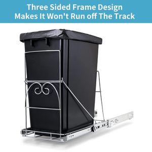 Étagère coulissante moderne en métal pour poubelle, support de <span class=keywords><strong>rangement</strong></span> robuste pour poubelle domestique, étagère de <span class=keywords><strong>rangement</strong></span> coulissante pour armoire - Product Image 2