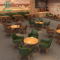 Conception d'intérieur de café gratuite, mobilier de magasin de jus de fruits, mobilier de bar de café, ensembles de tables et de chaises, mobilier de café-restaurant