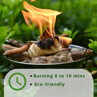 Allume-feu en laine de charbon de bois naturel, portable, facile à allumer, imperméable, pour un allumage plus rapide, cuisine extérieure, barbecue