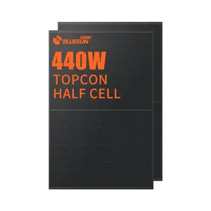 BLUESUN panel surya kutipan 400w 425w 450w 550w pv panel daya surya mono untuk harga rumah gudang AS