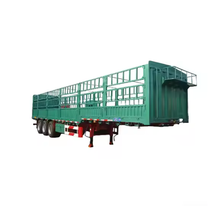 Semi-remorque de transport de bétail (bovins, ovins, volailles) à 3 essieux, 60 tonnes, avec ridelles latérales, à vendre - Product Image 1