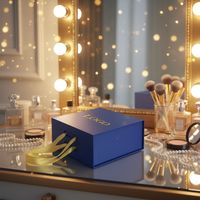 Boîte à parfum magnétique haut de gamme personnalisée de 50 ml, en éponge, matériaux recyclés, lamination mate rigide, boîte cadeau pour cosmétiques, soins de la peau, sérum