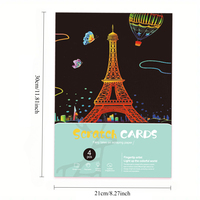 Arc-en-ciel magique gratter eau couleur papier bricolage coloriage peinture cahier enfants Graffiti Art Kit sûr Art fournitures pour carnets de croquis