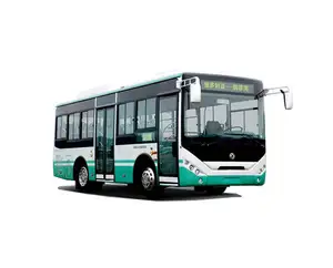 Autobús de la ciudad eléctrico para transporte público, autobús de pasajeros verde RHD de 35- 40 asientos, nuevo, en venta
