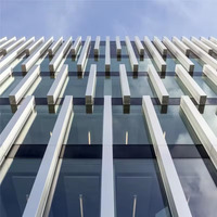 Offre spéciale Mur-rideau personnalisé Mur-rideau unitisé en verre Murs-rideaux en verre énorme en aluminium à bas prix