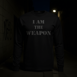 Camiseta de manga larga I Am The Weapon, unisex, con cuello redondo, ropa promocional para adultos - Product Image 3
