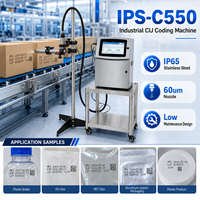 Imprimante jet d'encre IPS-C550 à démarrage rapide pour bois, codeur de date, machine de codage, machine de marquage de données variables