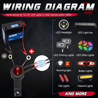 Kit Kabel Lampu LED 12V dengan Relay 40A, Kabel Ganda, dan Saklar On/Off Tahan Air untuk Lampu Kerja Mengemudi Off-road