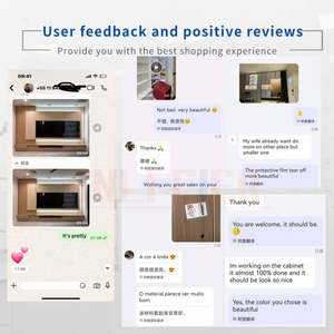 Modern Cream Wood Panel 3D <b>TV</b> <b>Wall</b>-<b>Mounted</b> Cabinet with Custom Background Design Durable Wood Living Room Furniture - Product Image 6