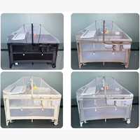 Parc pour bébé multifonctionnel et portable, lit bébé pliable avec moustiquaire et table à langer, lit cododo pour nouveau-né