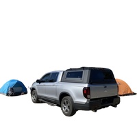Couverture de benne pour pick-up, auvent noir 4x4, auvent de pick-up personnalisable avec fenêtre coulissante, boîte à outils, porte-bagages de toit