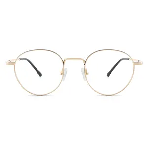 イタリアデザインライトラウンドチタン眼鏡ユニセックス光学フレーム眼鏡フレーム10代のチタン眼鏡