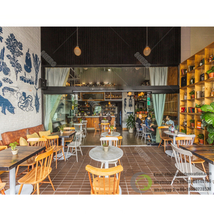 Customized Coffee <b>Shop</b> Bakery Interior Designs Decoration Fast Food Display Counter for Restaurant - Product Image 1