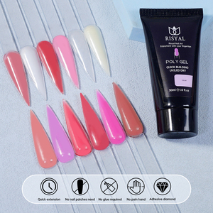 RISYAL Poly Nail Gel 30ml Nude Nature <span class=keywords><strong>Builder</strong></span> per Estensione Unghie, Gel Colorato per Tutte le Stagioni, Gel 3D per Modellatura e Rinforzo Unghie - Product Image 3