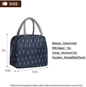 Sac isotherme réutilisable pliable, écologique, imperméable, pour pique-nique et déjeuner, avec fermeture éclair - Product Image 3