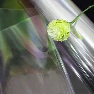 Rollo de papel envuelto de 1m x 100m, celofán transparente para alimentos y cestas