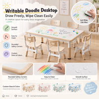 Ensemble table et chaise d'étude pour enfants, réglables en hauteur, pour la maternelle, avec support OEM ODM