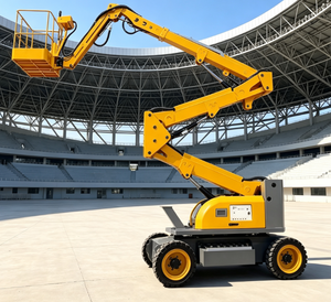 Plataforma Elevadora Articulada Autopropulsada, Plataforma de Trabajo Aérea Hidráulica con Brazo Articulado, Diseño Compacto Amarillo para Construcción y Mantenimiento - Product Image 4