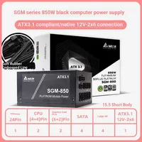 Alimentation PC Delta 850W 80 PLUS PLATINUM entièrement modulaire ATX3.1 avec démarrage/arrêt du ventilateur 20+4 broches et condensateurs japonais