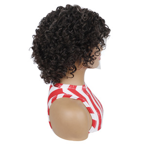 Bán buôn bán hàng của ren Tóc Giả tai nghe, nâu và trắng hỗn hợp tóc ren Tai nghe, phi ngắn xoăn tai nghe - Product Image 4