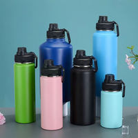Pichet à eau étanche de 32oz bouteille d'eau isolée en acier inoxydable fiole à vide boisson sport bouteille d'eau de gymnastique avec couvercle sans BPA