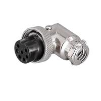 Connecteur Câble Coudé à 90 Degrés GX20 M19, Prise Femelle 2 à 15 Broches, Connecteur Circulaire M19 pour Équipement de Contrôle du Trafic