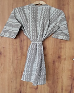 Robe Kimono en Coton Très Demandée, Imprimé Floral Fait Main, Respirante, Manches Longues, Vêtement de Nuit et Cache-Maillot de Plage de Luxe – Vente en Gros - Product Image 3
