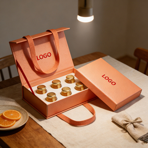 Scatola Regalo di Lusso in Carta Speciale con Logo Personalizzato ISO9001, Confezione con Inserto Personalizzato per Vasetto di Miele, Scatola Vuota con Logo - Product Image 6