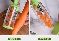 Keuken Gadgets 202 Multifunctionele Dual Purpose Makkelijk Schoon Vis Schaal Schraper Pomato Dunschiller Opslag Buis Dunschiller