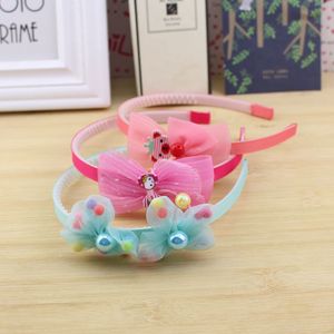 Serre-têtes en tissu de style coréen pour filles avec fleurs, accessoires pour cheveux d'enfants à usage quotidien, vente en gros, couleurs aléatoires - Product Image 3