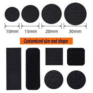 Puntos Adhesivos Redondos Negros Personalizados con Gancho y Bucle, Almohadillas Antideslizantes para Alfombras - Product Image 4