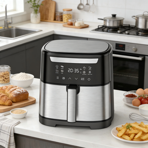 Freidora <span class=keywords><strong>de</strong></span> Aire Inteligente para Cocina con <span class=keywords><strong>Libro</strong></span> <span class=keywords><strong>de</strong></span> <span class=keywords><strong>Recetas</strong></span>, Función <span class=keywords><strong>de</strong></span> Memoria, Modo <span class=keywords><strong>de</strong></span> Precalentamiento, Diseño Elegante, Base Antideslizante, Freidora Eléctrica - Product Image 5