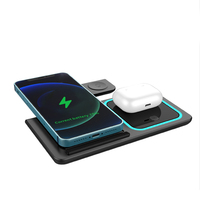 Chargeur sans fil 3 en 1 Montres de téléphone Support de charge rapide Portable 15W Pliable Chargement sans fil