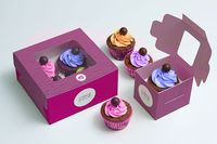 Caja de embalaje para repostería con MOQ bajo, para pasteles, galletas, croissants, pasteles de hojaldre, pasteles de canela, y otros alimentos para llevar, con diseño.