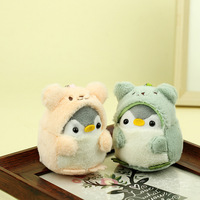 Songshan Toys Venta al por mayor: Colgante de peluche para mochila de pareja, muñeco de peluche transformable de oso y pingüino, llavero para máquina de garras