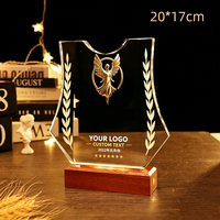 Nouveaux Produits 2026 – Trophée en Cristal Personnalisable DIY avec Base LED – Souvenir et Récompense en Cristal