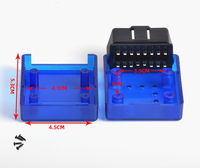 Conector Macho OBDII de 16 Pines J1962M, Adaptador de Modificación Automotriz con Carcasa Bluetooth 327 para OBD2