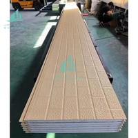16/20/25mm Acier galvanisé sculpté PU Décoration murale extérieure EPS Panneau sandwich isolé pour toit Revêtement pour la construction