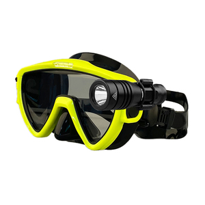<span class=keywords><strong>Masque</strong></span> de plongée Aloma à lentille unique avec verres en verre trempé, design écologique et étanche, et lampe de plongée - Product Image 1
