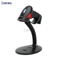 Escáner de Código de Barras Láser 1D Portátil, Escáner de Código USB de Mano, Escaneo de Códigos de Barras con Soporte