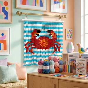 Kit de rideau de perles DIY style décoration estivale <span class=keywords><strong>pour</strong></span> la maison, motif crabes, facile à réaliser avec perles acryliques, <span class=keywords><strong>pour</strong></span> accrocher à la porte ou au mur, idéal <span class=keywords><strong>pour</strong></span> <span class=keywords><strong>les</strong></span> <span class=keywords><strong>débutants</strong></span> - Product Image 4