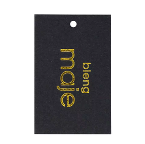 Hotselling hoogwaardige zwarte kaart met gouden folie UV-print, eigen logo mogelijk, lage minimale bestelhoeveelheid, gratis aanbieding luxe labels - Product Image 2