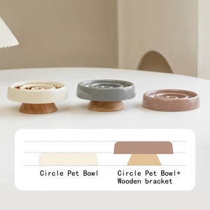 Ceramic Raised Slow Suction Cup Pet <strong>Bowl</strong> <strong>Dog</strong> <strong>Personalized</strong> <strong>Dog</strong> <strong>Bowl</strong> Flower <strong>Dog</strong> Cat <strong>Bowl</strong> - Product Image 3