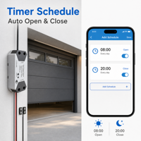 Contrôleur de porte de garage intelligent WiFi WG-088 avec application Tuya Smart Life, télécommande, compatible Alexa et Google Home, compatible Android