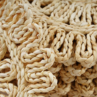 Napperons ronds tissés en écorce de maïs naturelle, style bohème et rustique, pour table à manger, maison et mariage