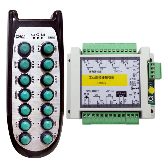 WiXHC F24-12D Industrial Radio Remote Control 12 Double Speed Buttons Wireless Crane Remote Controller for Overhead Crane Hoist