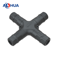 Vis Verrouillage Led Éclairage Puissance 3Pin Câble Connecteur M25 4 Voies X Splitter/Distributeur Nylon Prise Étanche